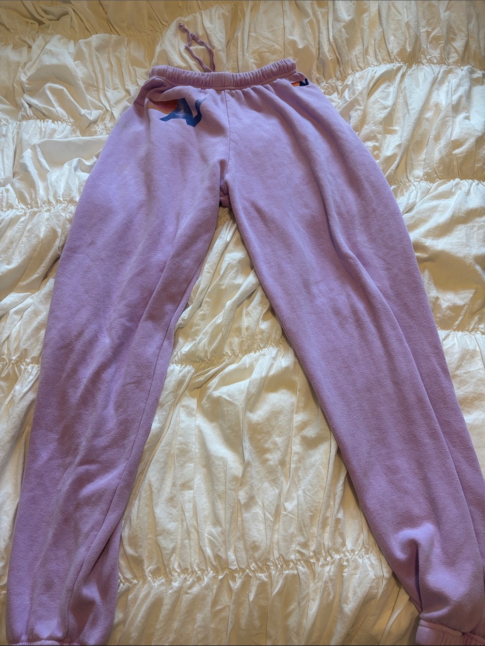 Aviator Nation Lilac Fleece Joggers